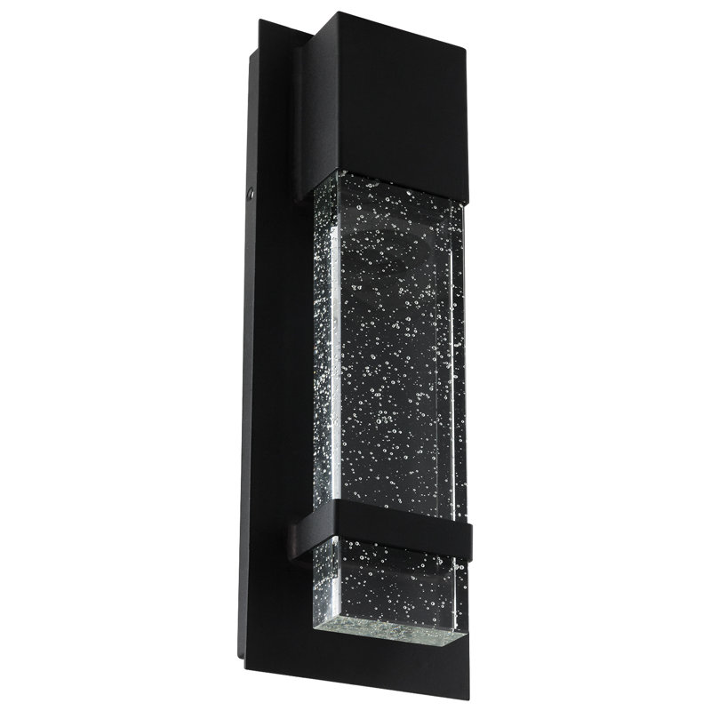 Plafonnier encastré d'extérieur à DEL 1 lumière noire intégrée H 13,75 po, H 13,75 po x l 6,5 po x P 2,5 po