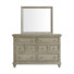 Ensemble commode et miroir gris clair