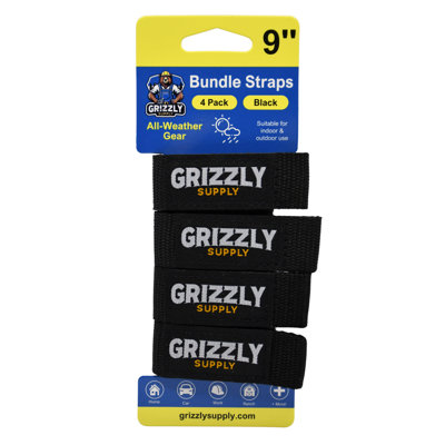 9" Hook and Loop Bundle Strap 4/pk