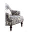 Chaise à motif en tissu avec coussin