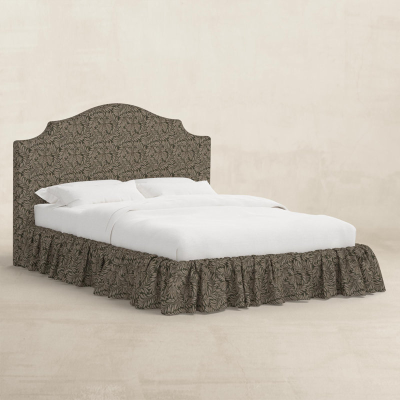 Upholstered Bed, Twin, Olive Mauve