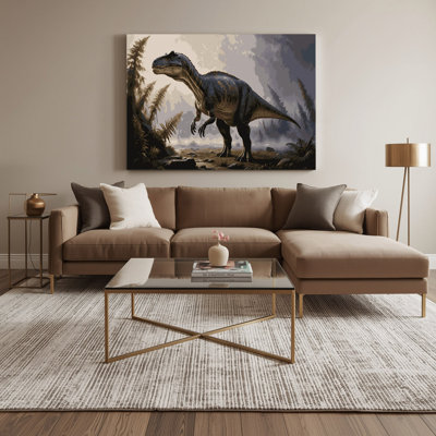 «Dinosaur Argentinosaurus», art mural sur toile noire