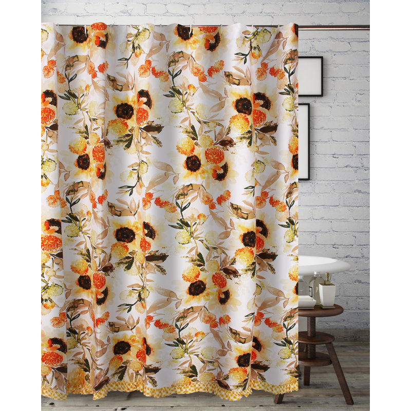 Rideau de douche Greeners Home Fashions Somerset - 72 po x 72 po Classic Floral Garden