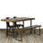 Solid Wood Top Metal Base Dining Table-18108045-18108030
