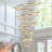 10-Rings Modern Led Chandelier Gold Contemporary Dimmable Ceiling Pendant Light With Remote Control, Foyer High Ceiling Chandelier For Staircase Living Room Entryway-925789757-925789756