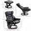 Fauteuil inclinable, fauteuil de massage avec repose-pieds repose-pieds, 10 points de vibration, fauteuil inclinable pivotant à 360 °, fauteuil de salon avec poche latérale et télécommande, noir
