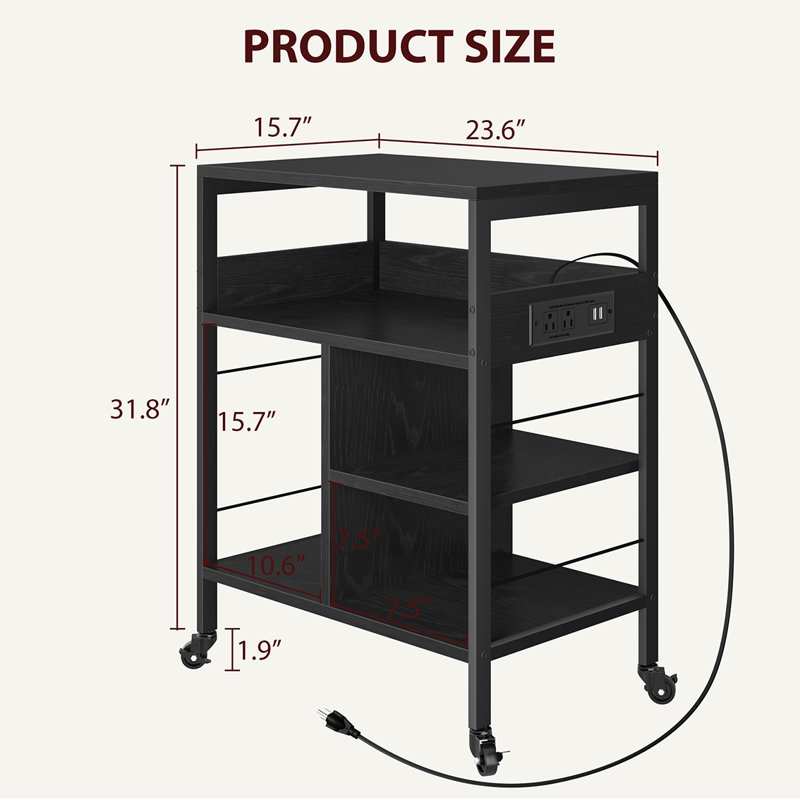 Sorin End Table, Black Top/Black Base 