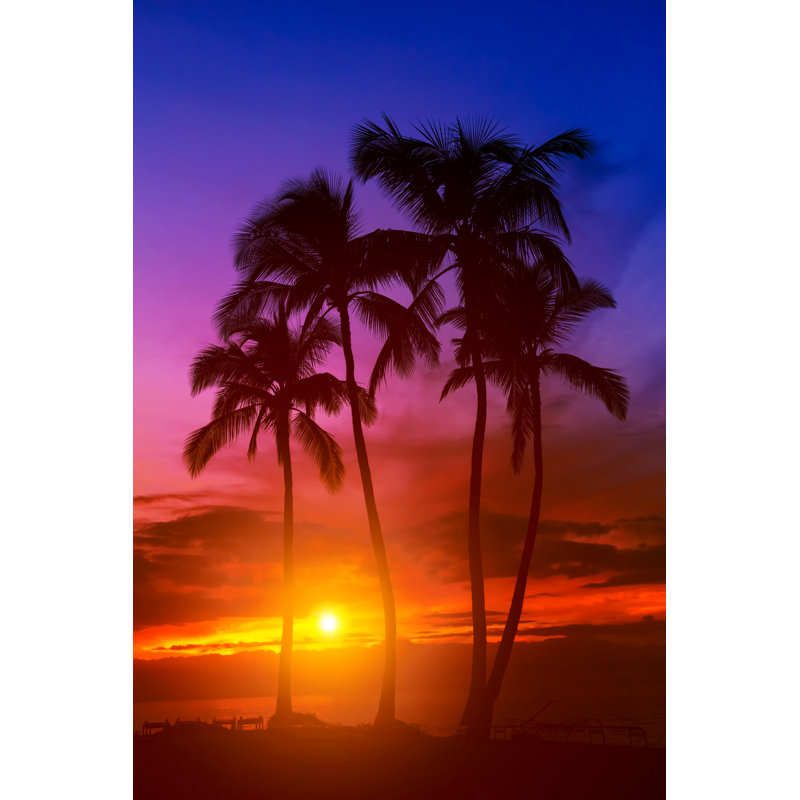 «Tropical Beach Sunset» par Mariuszblach - photographie sur toile tendue, L 24 po x H 36 po