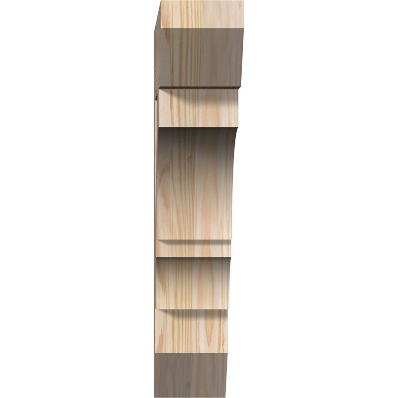 Support lisse à lattes Balboa l 3 3 po x P 18 po x H 18 po, H 18 po x l 3,5 po x P 18 po, Sapin de Douglas, Lisse