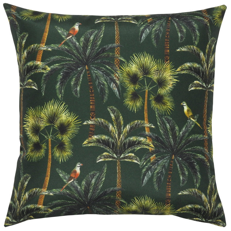Indoor / Outdoor Floral Square Throw Pillow Cover