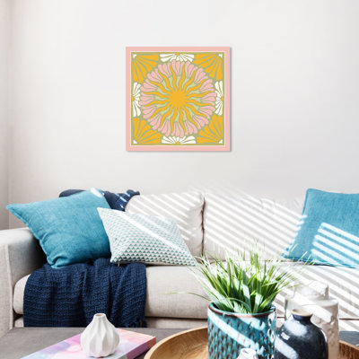 Art déco floral sur toile