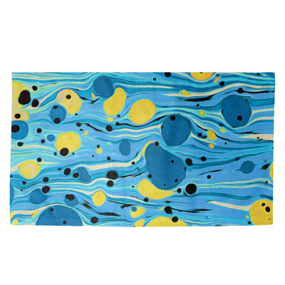 Tapis bleu color tourbillons Mcguigan