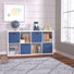 Bibliothèque décorative à 8 cubes avec bacs en tissu de qualité supérieure