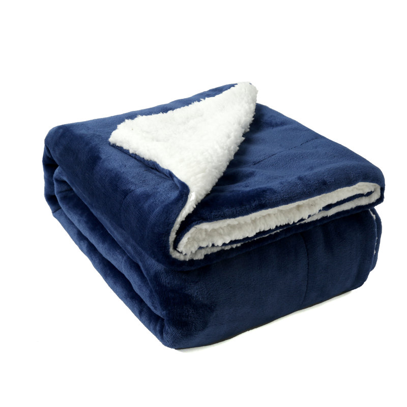 Jeté en sherpa Trotwood, Bleu marine