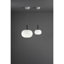 Ilargi - S/32 LED Dimmable Pendant - TRIAC/0-10V Dimmable - Dark Wood Rod - White Opal Matte Glass