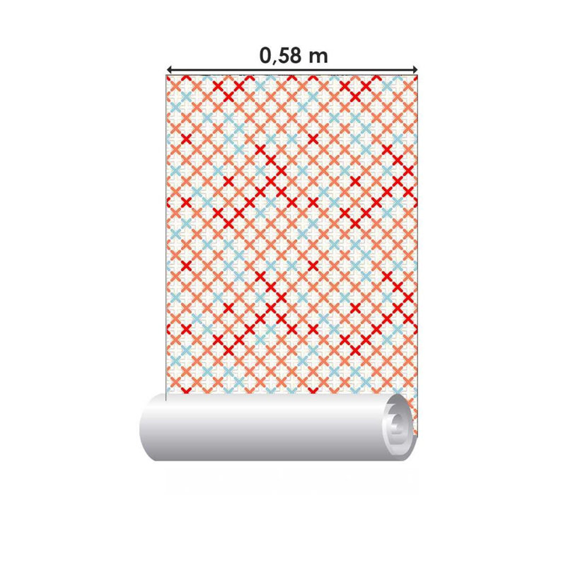 Papier peint adhésif géométrique X, L 4 po x l 24 po