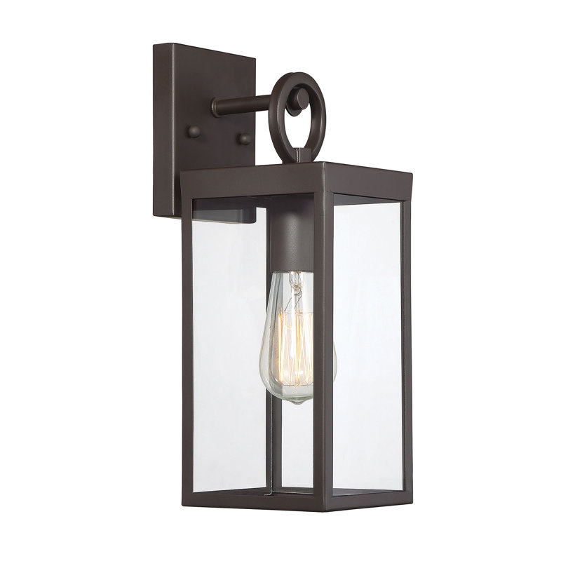 Lanterne murale d'extérieur 1 lumière Meridian en bronze huilé