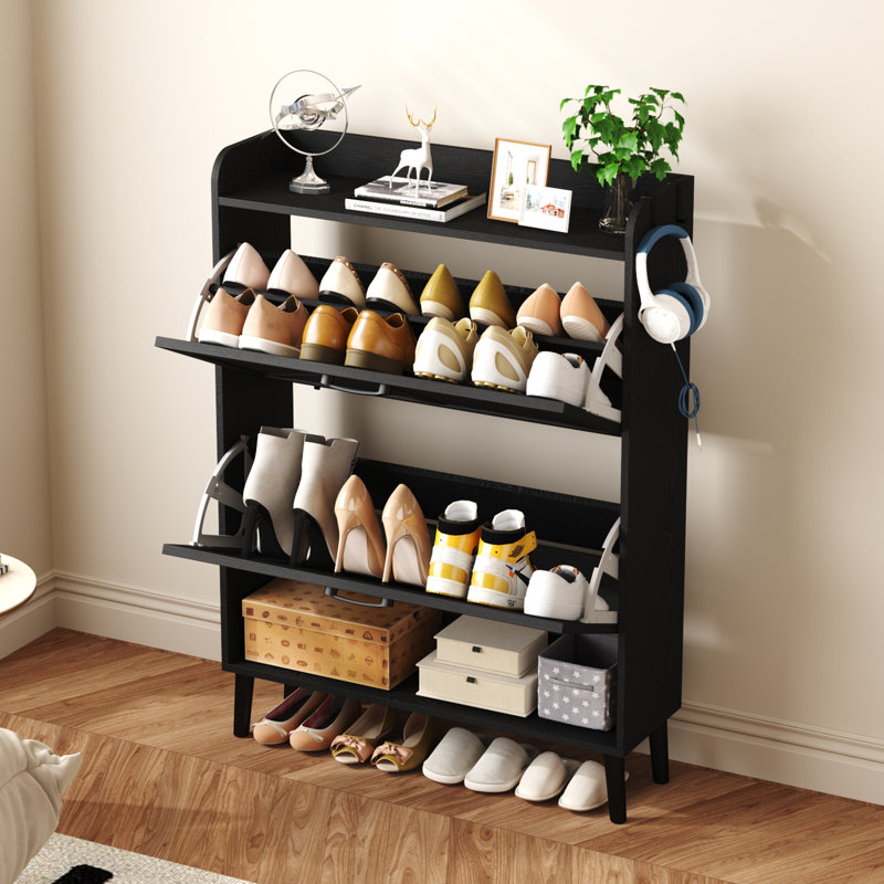 Rangement à chaussures 24 paires, Noir