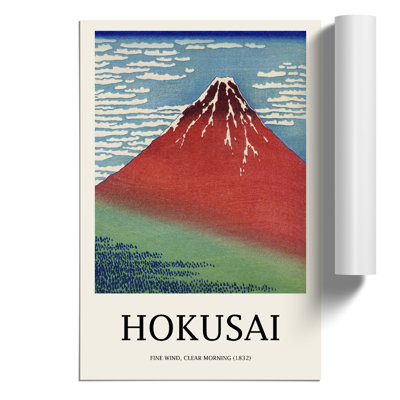 Fine Wind, Clear Morning by Katsushika Hokusai - No Frame Painting