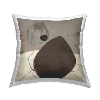 Design de coussin décoratif caché "Hidden Lines Abstraction" par Patricia Pinto