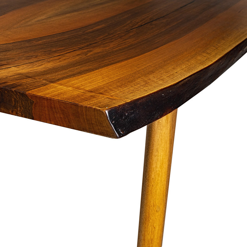 Walnut Round Solid Wood Base Dining Table