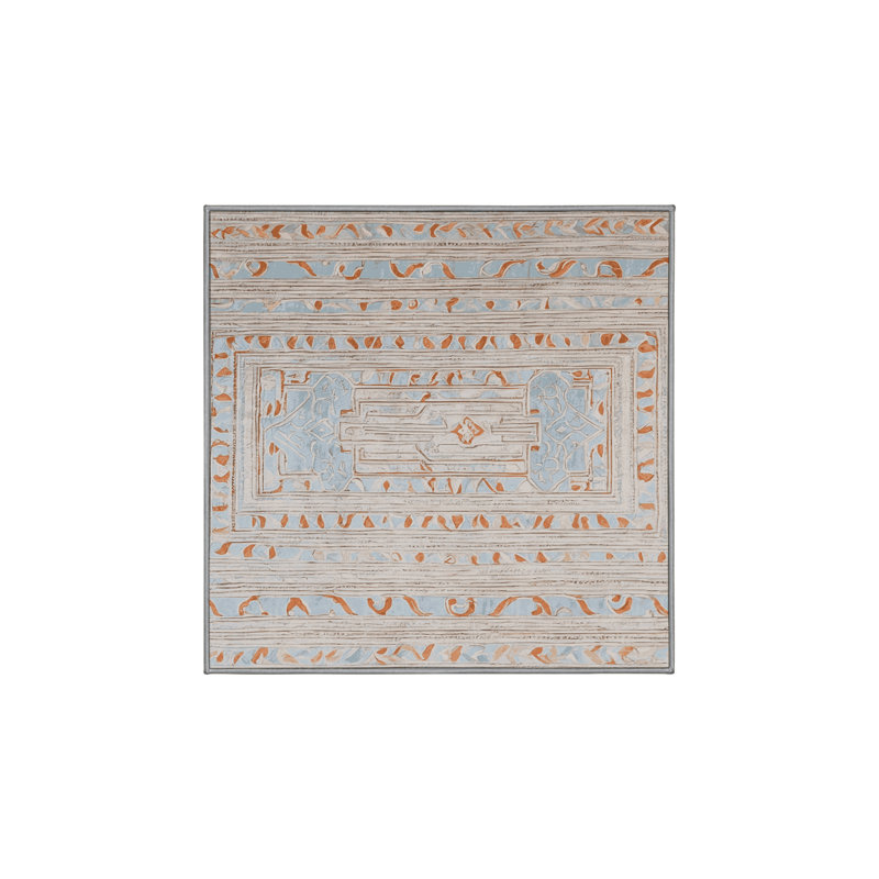 Tapis gris lavable à la machine, Carré 7 pi