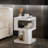 Modern Side Table, Metal Bedside Table With Storage-121392012