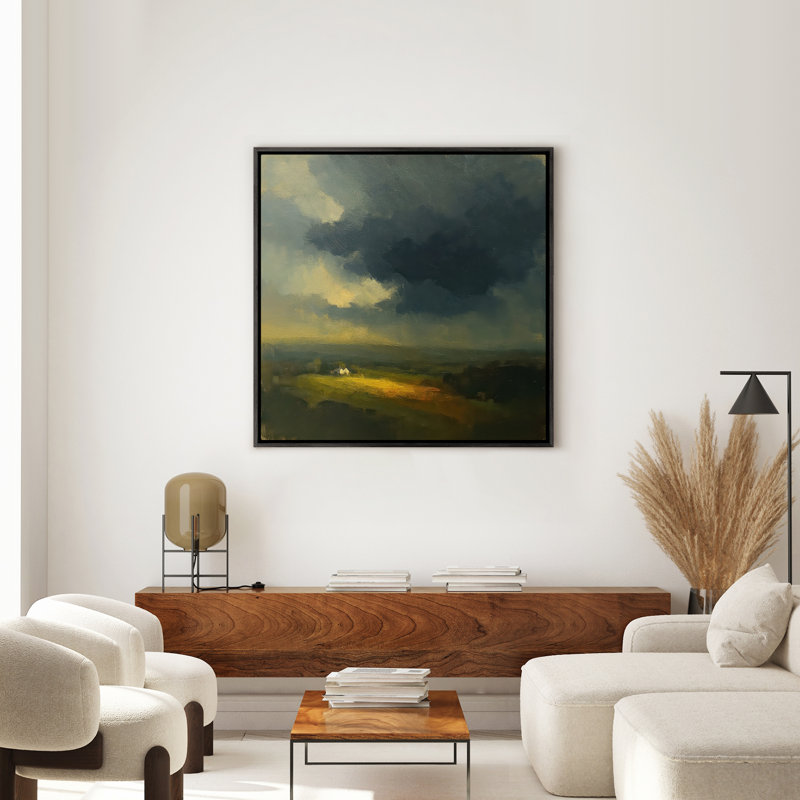Art mural encadré abstrait rétro antique classique pour chambre à coucher, H 16 po x l 16 po, Noir