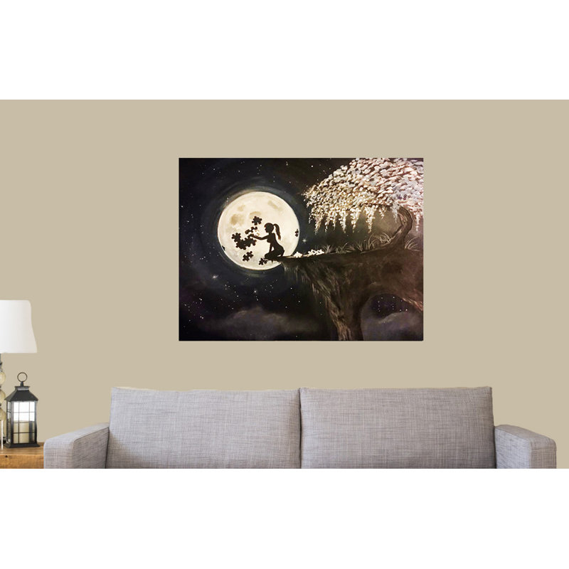 Moon Moon par Ed Capeau - reproduction d'art, Toile tendue, Pas de tapis, H 32 po x l 24 po x P 0,15 po