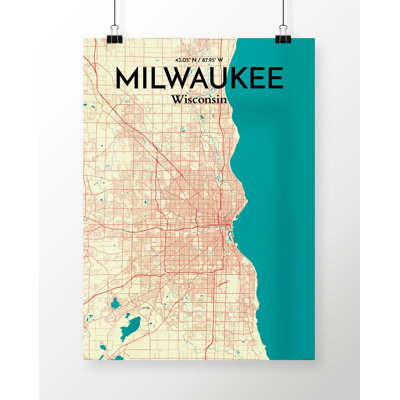 Milwaukee City Map - No Frame Print