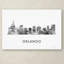 « orlando floride horizon wb-bw » par marlene watson, impression sur toile tendue-19537414