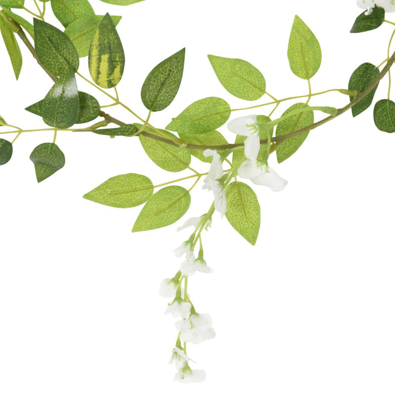  Flower Garlands 6 pcs 200 cm, White