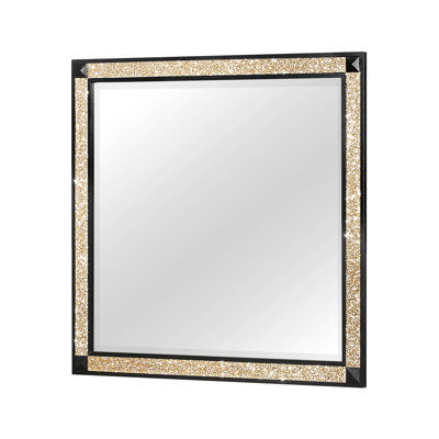 Miroir rectangulaire avec détails scintillants pour le salon de la chambre à coucher