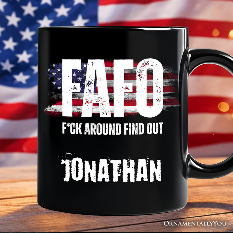 Tasse de drapeau FAFO USA