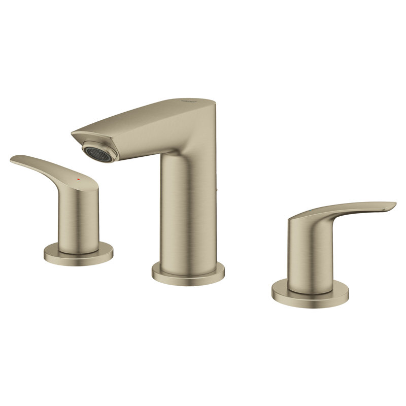 Eurosmart® Widespread Bathroom Faucet, Brushed Nickel