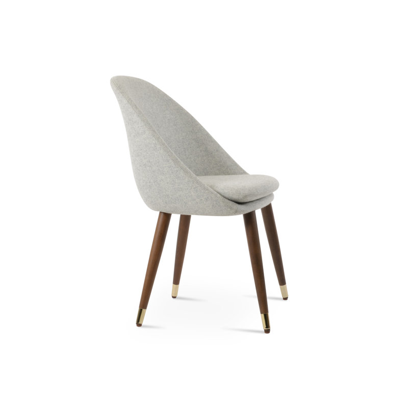 Chaise de salle à manger Avanos, Laine argentée