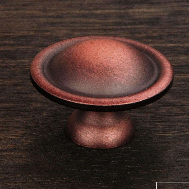 Smooth Dome Mushroom Knob CK Series, Distressed Copper, 1.5"