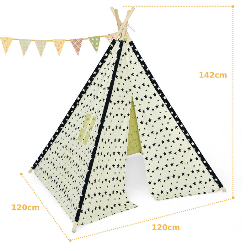 Natrona Isabelle & Max 120cm W x 120cm D Indoor / Outdoor Canvas Play Tent