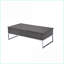 Chêne gris & amp; Table basse chromée avec 2 compartiments de rangement cachés pour le salon
