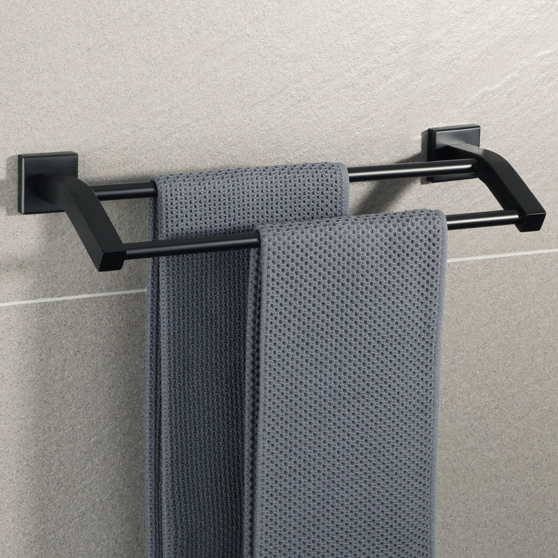 Renay 42.5cm 2 Wall Towel Bar, Black