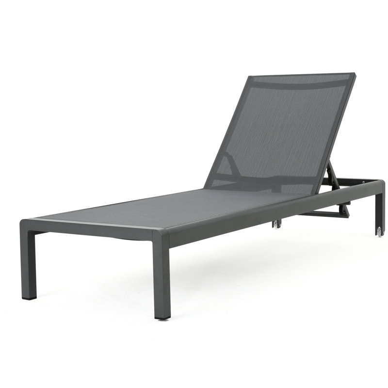 Méridienne d'extérieur - gris, rouille, 2 chaises grises d'apparence élégante, de construction, aérées et confortables