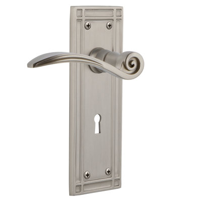 Mission Plate Double Dummy with Decorative Keyhole and Swan Lever