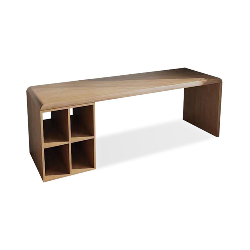 Bureau moderne et simple avec bibliothèque