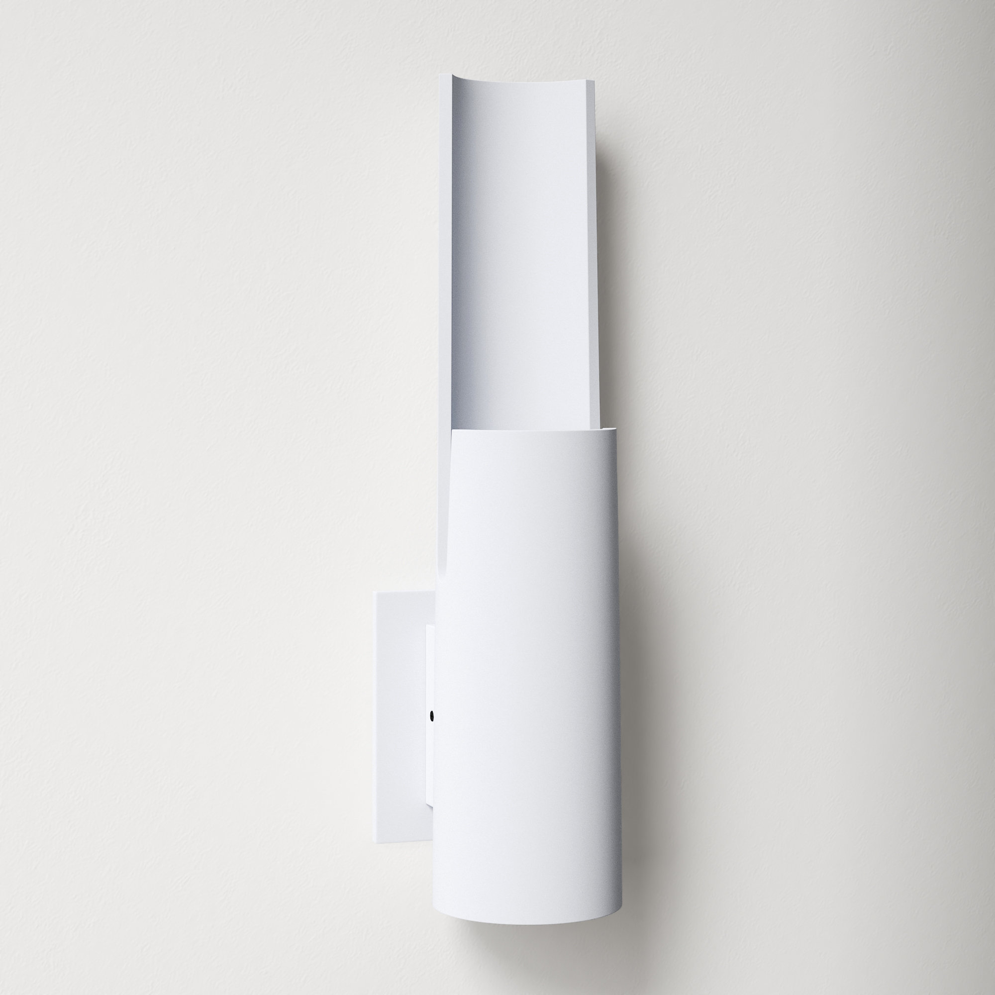 Replay Single Light Novelty Outdoor Aluminum LED Wall Light, White