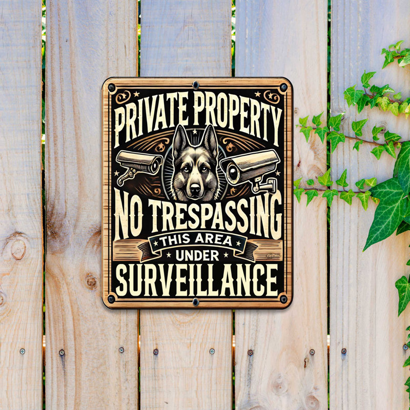 Panneau d'avertissement en bois propriété privée