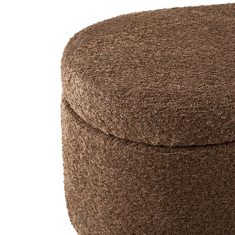 Banc de rangement avec dessus rabattable et pieds en bois massif, Chocolat