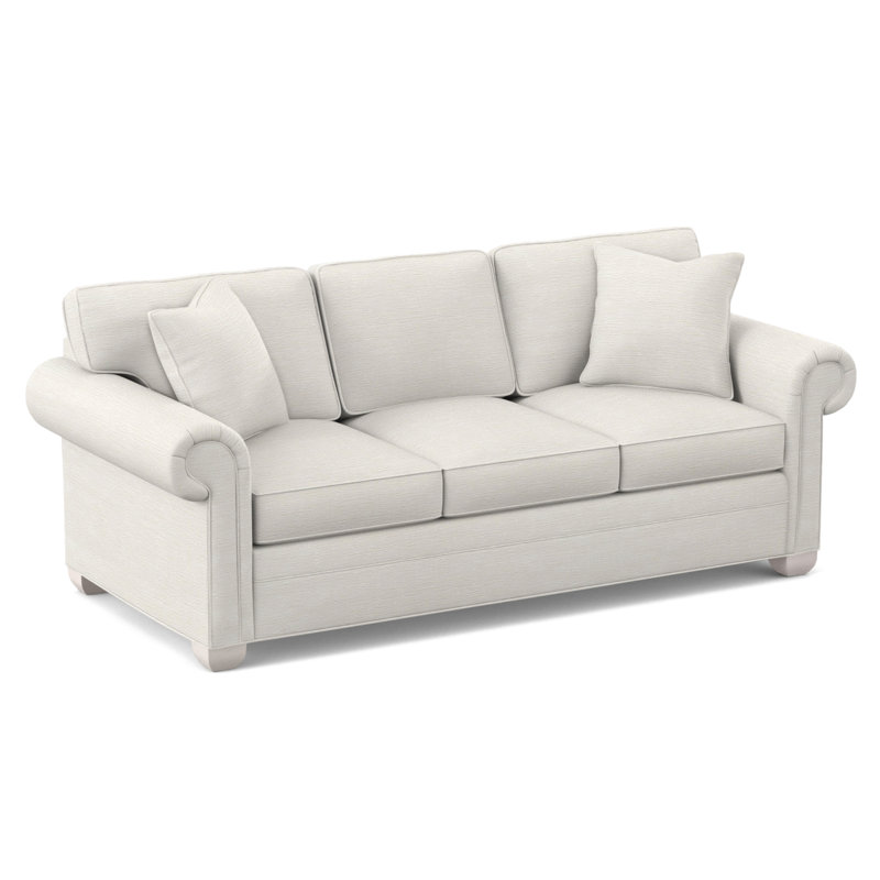 Main Street Upholstered 85'' Sleeper Sofa, Nadia Parchment, Dove Gray