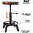 Grampian Swivel Adjustable Height Counter Stool with Metal Frame