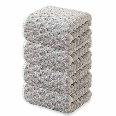 «Serviettes de bain gaufrées à vie - Microfibre de qualité commerciale qui dure plus de 300 lavages sans boulochage ni raidissement»