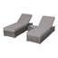 Ensemble de chaise longue et de table en osier de patio entièrement assemblé